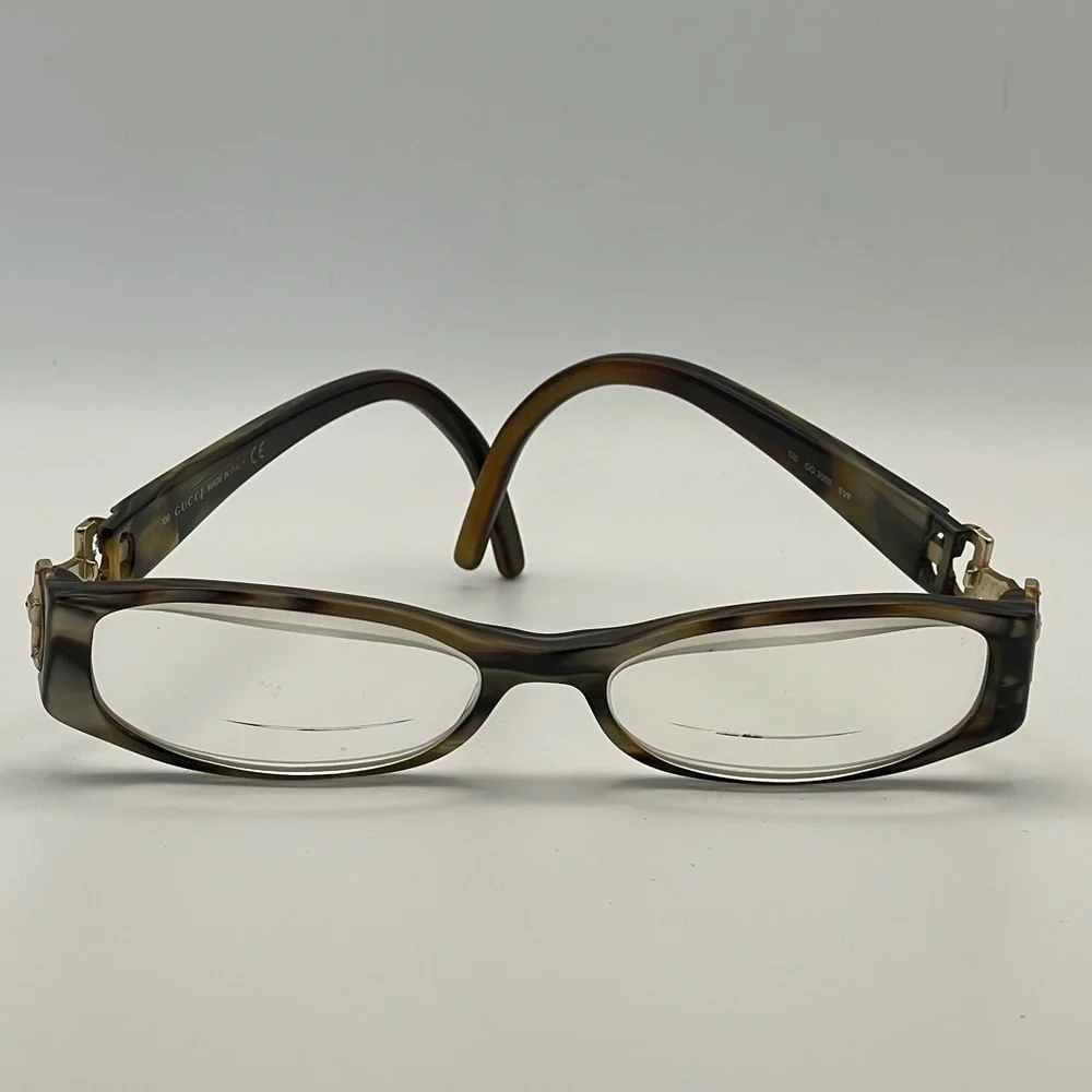 Vintage Gucci GG 3009 SVF Tortoise Horsebit Eyeglass Frames Made in Italy Authen - Picture 6 of 15